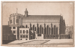 The South East Perspective of the Temple Church